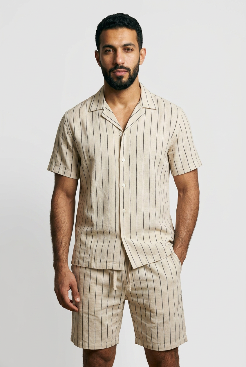 Men Summer Striped Set